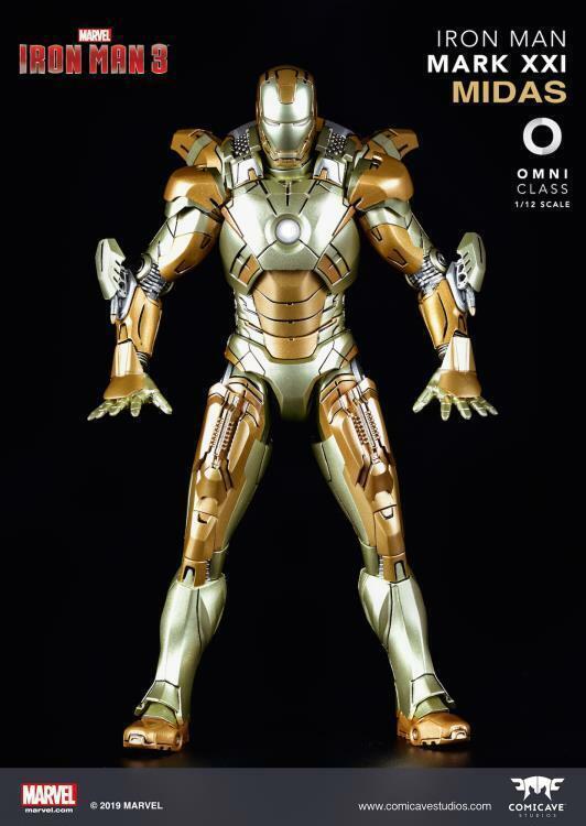 Comicave 1/12 アイアンマン マーク21 ミダス MK21 LED 1/12 Iron Man Mark XXI MK21 Midas Golden Color figure W/LED