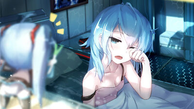 Anime girls  bai yemeng vocaloid hatsune miku sleepy one playmat gaming mat