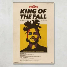 The Weeknd - King of The Fall Music Poster Wall Art Decor No frame