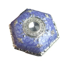 TIN ALLOY BLUE OCTAGON TIN ALLOY MUSIC BOX : ♫ STAND BY ME @ BEN E KING ♫