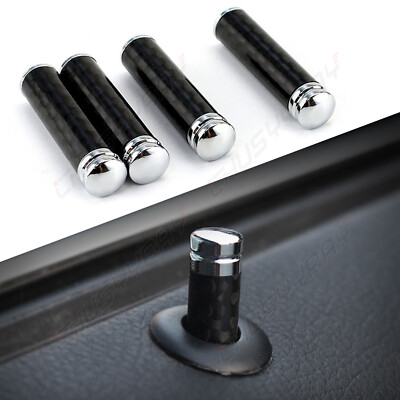 4Pcs Carbon Fiber Door Lock Pins Knob For BMW 1 3 5 7 Series X1 X3 X4 X5 X6 NEW