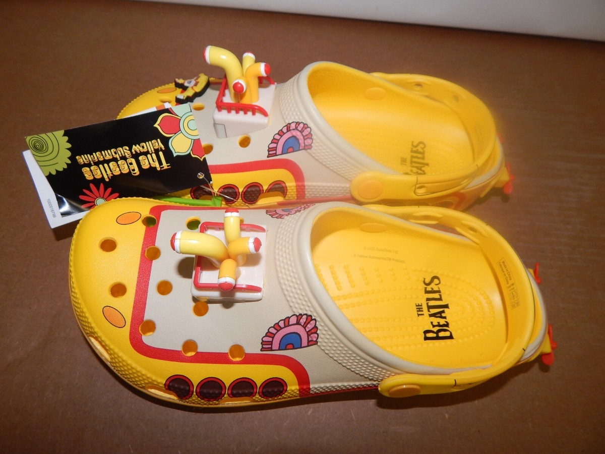 Crocs x Beatles Yellow Submarine Classic Clogs Mens 8 Yellow Limited W10 New NWT Beatles Crocs Release Date | SneakerNews.com main image 4