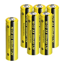 2-20PCS 1.2v AA 600mAh Rechargeable Ni-Cd Batteries for Garden Solar Lights Lot