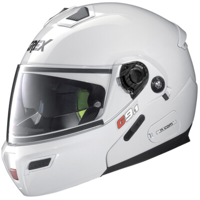 GREX G9.1 EVOLVE KINETIC WEISS KLIP UP VORNE FAHRRAD MOTORRAD MOTORRAD HELM