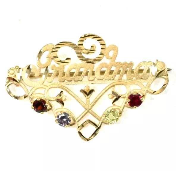Grandmother pin with best sale birthstones