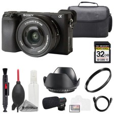 Sony Alpha a6400 16-50mm Lens Mic 32GB Bag- Basic Kit