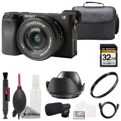 Sony Alpha a6400 + 16-50mm Lens + Mic + 32GB + Bag- Basic Kit