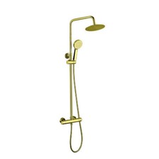 Maine Round Thermostatic shower - Brushed Brass | MAE203BB