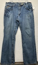 Ariat Mens Size 38X32 Blue M4 Low Rise Bootcut Denim Jeans K7 