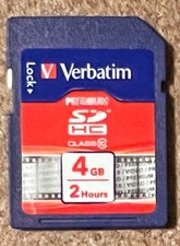 Memory Card SD SDHC Class 10 - 4 GB - VERBATIM SD Card
