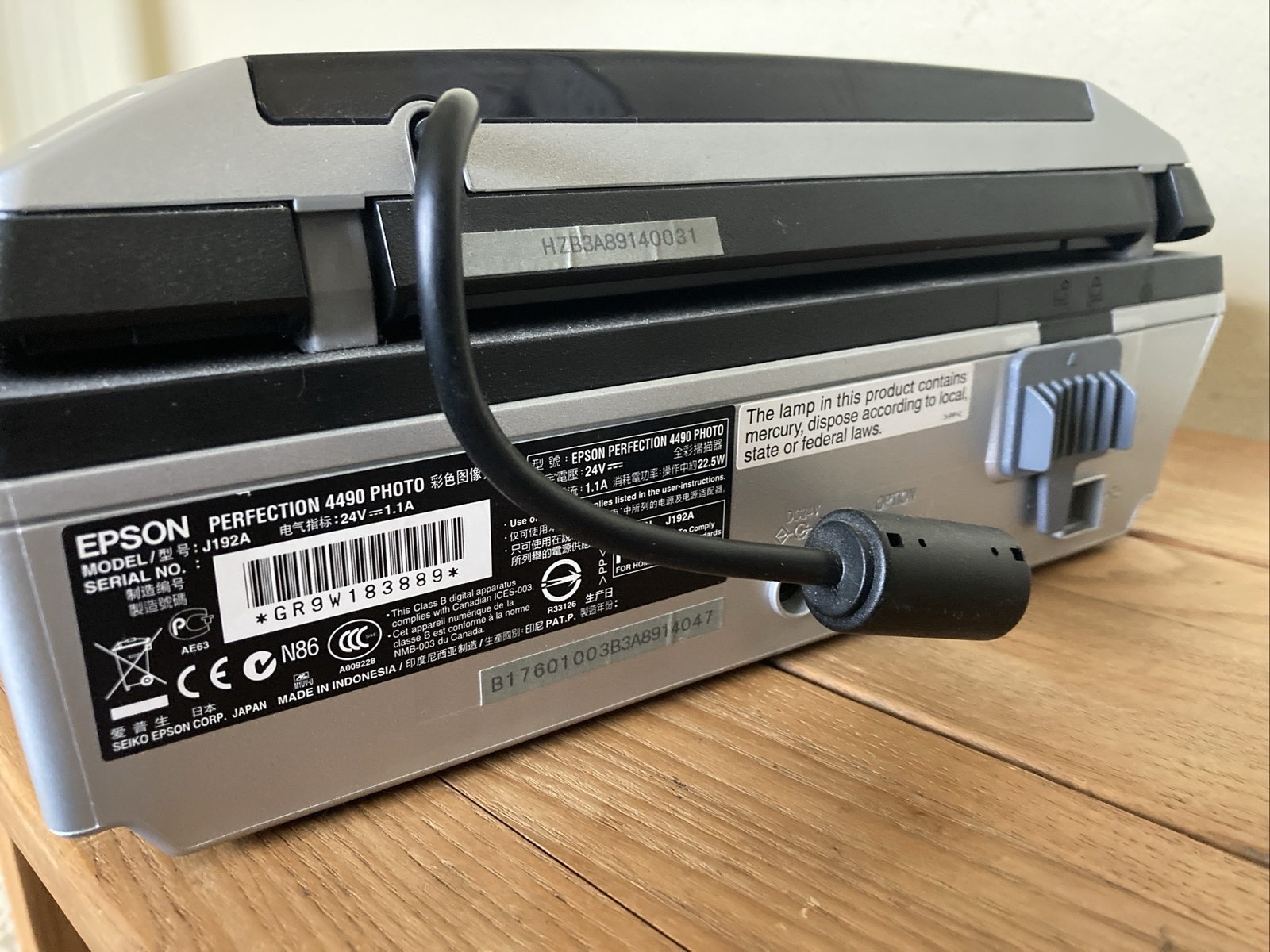 Epson Perfection 4490 Photo Flatbed Scanner J192A Seiko ICE Technology