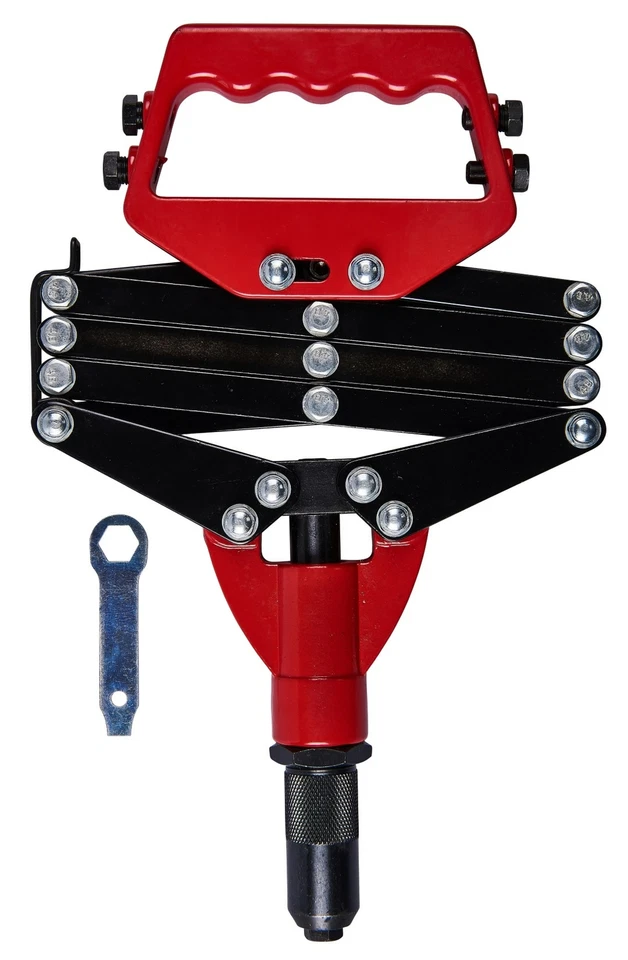 Heavy Duty Lazy Tongue Tong Hand Riviter Rivet Gun Pop Riveter 5 Nozzles Amtech - Image 2 of 3