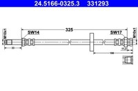 ATE 24.5166-0325.3 Bremsschlauch FüR Skoda VW