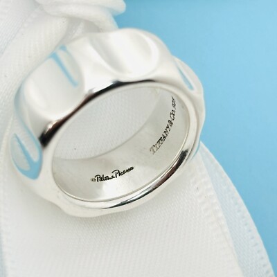 Size 4.5 Tiffany Groove Wide Ring Band by Paloma Picasso | eBay