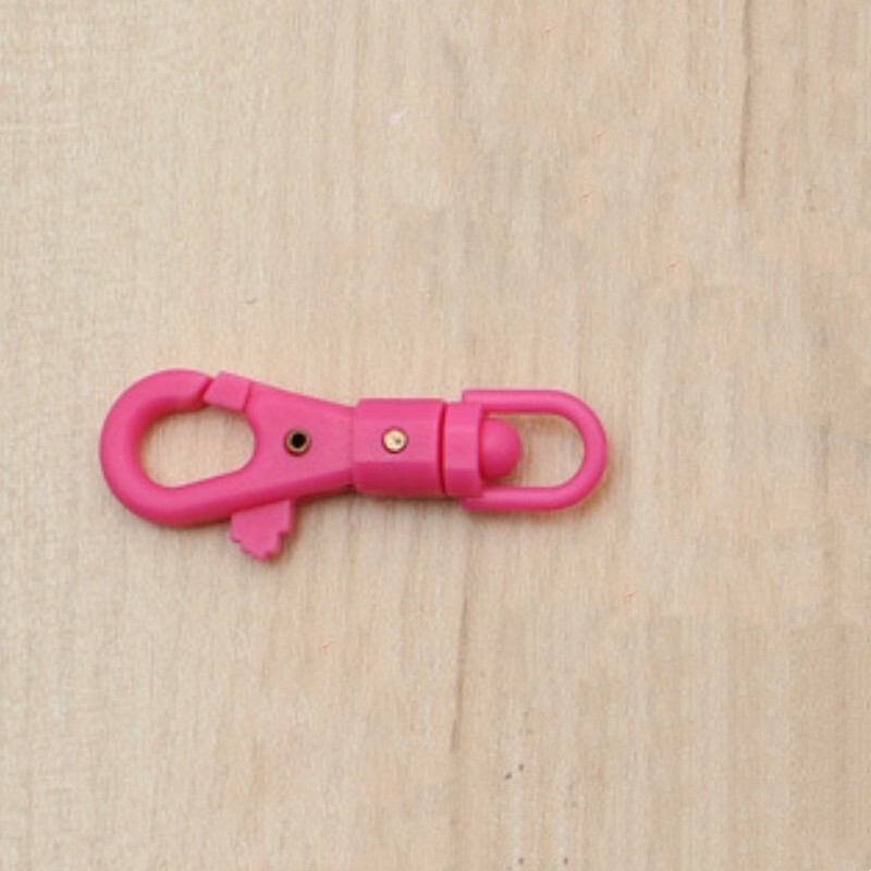 20Pcs Plastic Lobster Claw Clasps Swivel Snap Hook Trigger Clip, Rose Red