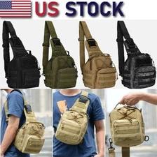 Outdoor Tactical Sling Bag Military MOLLE Crossbody Pack Chest Shoulder Backpack