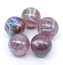 16mm Octopus DC 5/8th" Player Glass Marbles Pk 5 Vacor 2002-07 RETIRED Iridescnt