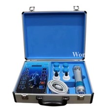 Touchscreen shock wave therapy machine for relieving muscle pain and treating