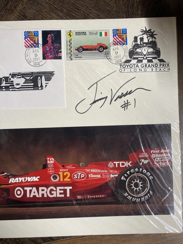 1997 Signed Autographed JIMMY VASSER Signed Poster Board w/ Stamp and Envelope - Image 2 of 3