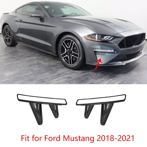 Lámpara antiniebla delantera de fibra de carbono borde 2 piezas apta para Ford Mustang 2018-2021 - Imagen 7 de 10