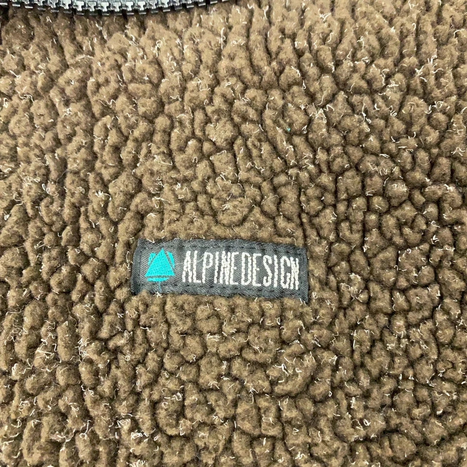 Alpine Design Womens Jacket Small Brown Fleece Wind Stopper Made In USA - Image 3 of 4