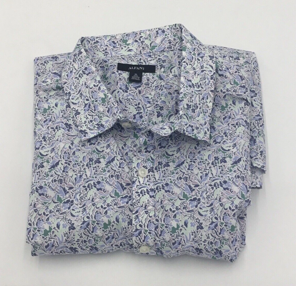 Alfani Men's Flower Printed Shirt, Multicolor, XL
