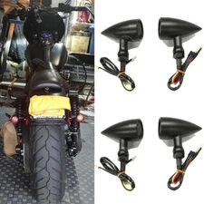 4Pcs Motorcycle Red LED Rear Brake Stop Tail Lights For Harley Davidson Bobber