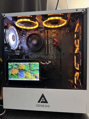 Gaming PC ( 2TB, AMD Ryzen 5 3600, 6 In Touchscreen Monitor) Desktop - White