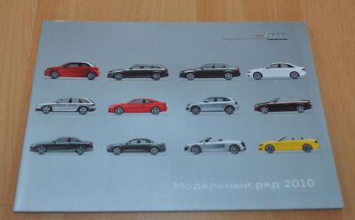 Audi 2010 Model Range A3 A4 A5 A6 A8 TT R8 Q7 Brochure Prospekt Russian Edition