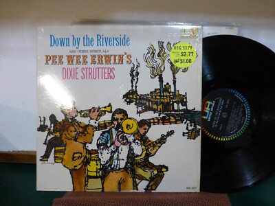 PEE WEE ERWIN'S DIXIE STRUTTERS DOWN BY THE RIVERSIDE  EXC        LP
