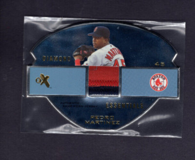 2003 FLEER EX DIAMOND ESSENTIALS PATCH 3 COLOR PEDRO MARTINEZ RED SOX #/55