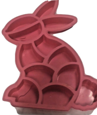 Cake  Pan Bunny Rabbit Easter silicone Pink Non Decorate Baking  Kids Fun Spring