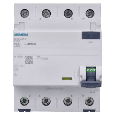 SIEMENS 5SM3344-4 FI-SCHUTZSCHALTER Typ B 40A 30mA 0,03A für Wallboxen