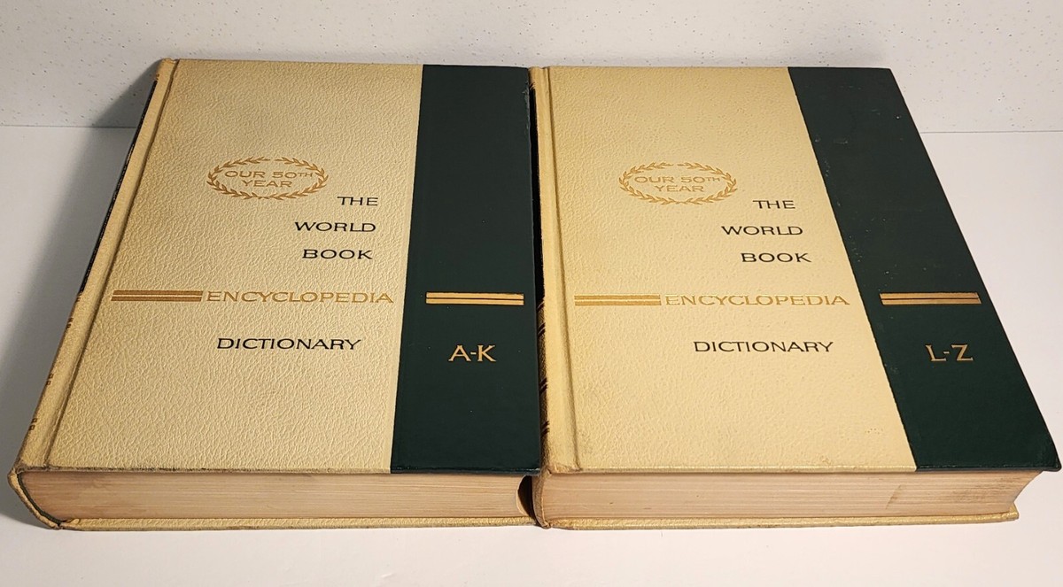 VTG 1966 The World Book Dictionary Encyclopedia Set Of 2 A-K, L-Z