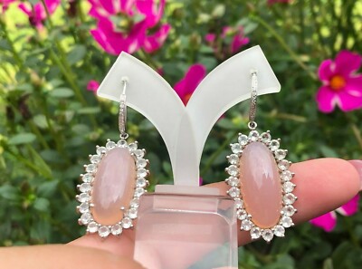 Rarities Carol Brodie Sterling Pink Chalcedony & Gemstone Long Drop Earrings