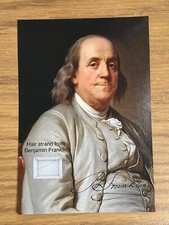 Benjamin Franklin Hair Strand Relic Authentic...