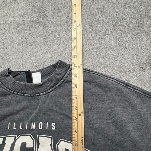 H&M Divided Oversize Pullover Sweatshirt Chicago Damen Small grau Crew Outdoor - Bild 4 von 9