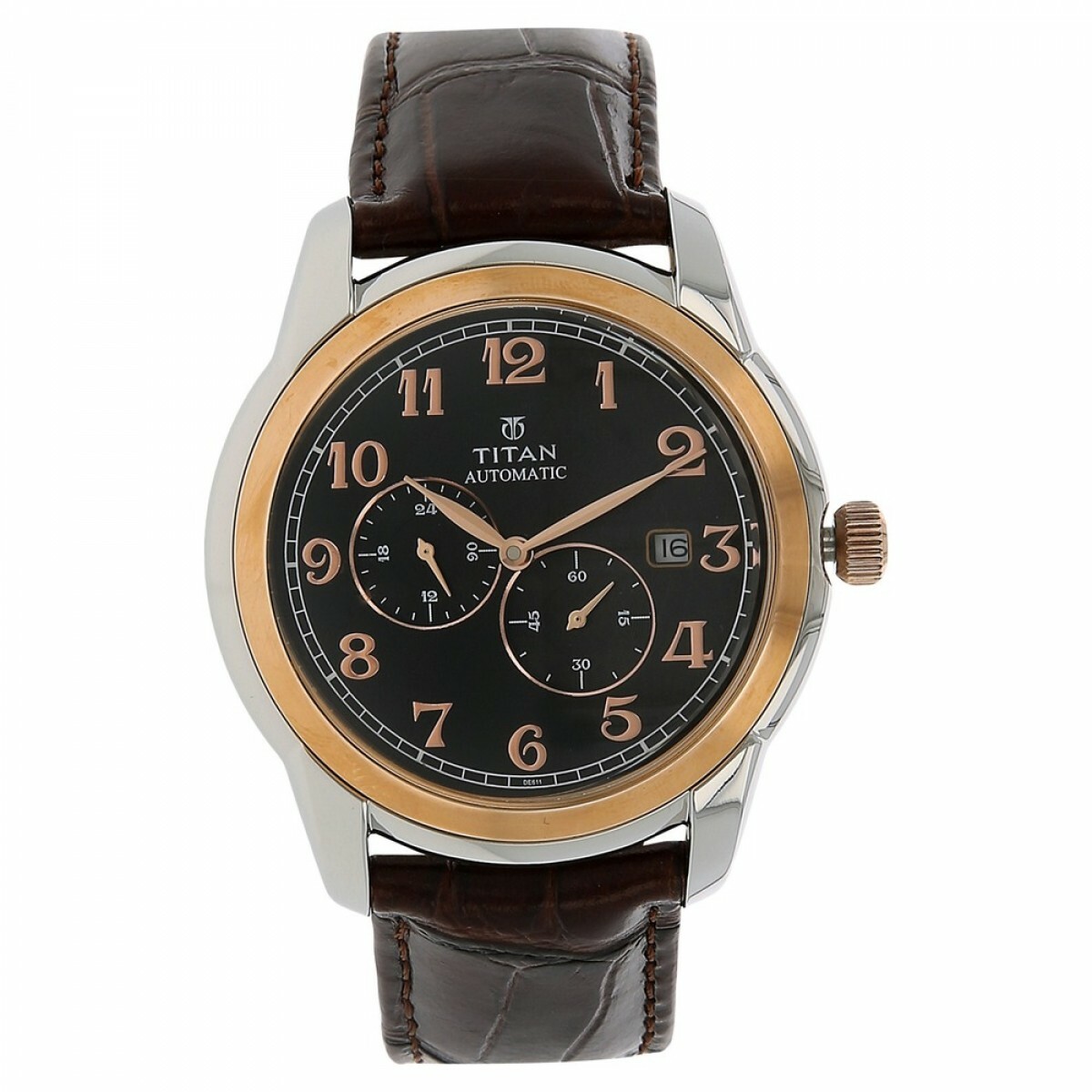 Titan Automatic Black Numeric Men's Wrist Watch 42mm 90033KL01J