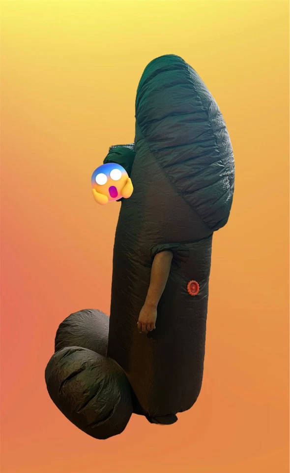 Disfraz Inflable Pene Adulto Fiesta Divertido Traje Escenario Gallina Foto 3 de 4