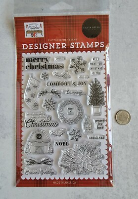 Carta Bella - Peace Love Joy - Photopolymer Stamp Set - NIP