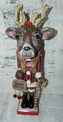 Christmas Santa's Deer Nutcracker Character Deer Santa Clause Reindeer
