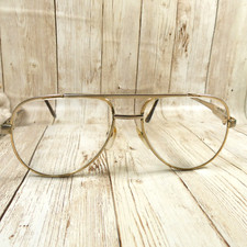 Springer Vintage Gold Metal Aviator Eyeglasses FRAMES - 54-18-130