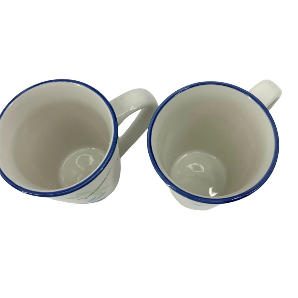 Raro Mayfield Patrón Montgomery Ward Par de Tazas de Cerámica Libélulas De Colección 0844 Foto 3 de 4