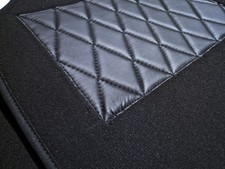 Carpet Set Fiat 850 Spider Suede Black Floor Mats