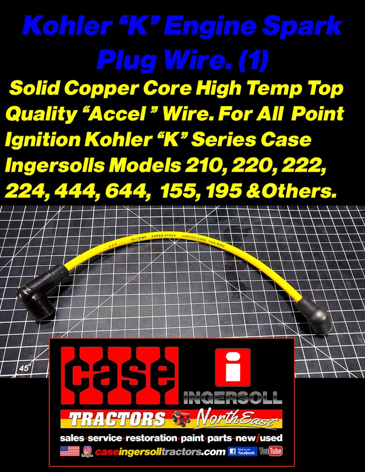 Spark Plug Wire Kohler K Series KO238057, V34433, 238057, C28693, - Imagem 2 de 4