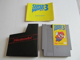 SUPER MARIO BROS. 3 WITH MANUAL (NINTENDO NES,1990) - TESTED - 