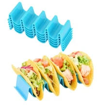 4-Pack Wave Taco Holder Stand – BPA-Free Plastic Rack Tray for Mexican Cooking
