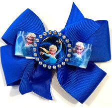 Beautiful Disney's Elsa from Frozen inspired hair bow for girls.