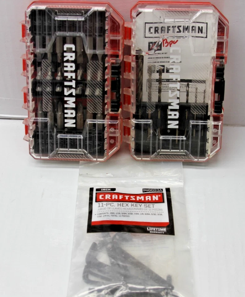 S/3 Kits Craftsman Broca de Destornillador CMAF1247L, Broca CMAM2214, Llave Hexagonal CMAM22 Foto 2 de 4