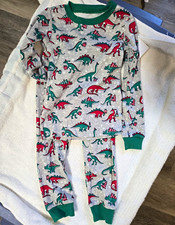The Children's Place 2T 2pc Dinosaur Christmas Snug Fit Cotton Knit Pajamas New